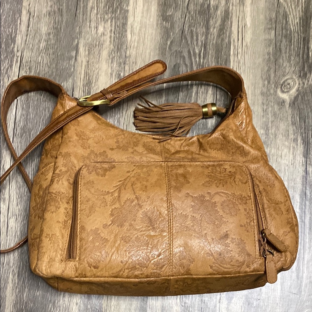 Cabin Creek Tan Crossbody Bag with Adjustable Strap